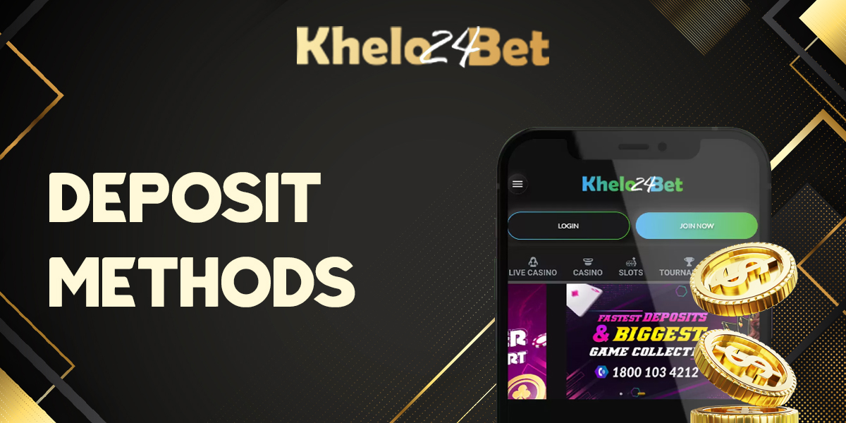 Instructions for depositing at Khelo24bet, deposit amounts and commissions
