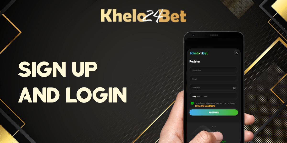 Registration and sign in to the Khelo24bet mobile app for Indian users