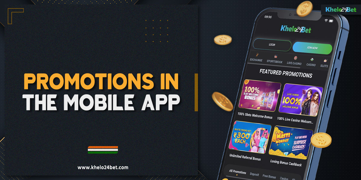 Promotions and bonuses in the Khelo24bet mobile application for players from India