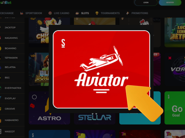 Aviator game start screen on Khelo24Bet, step 4