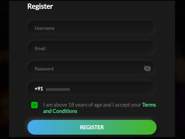 Signup form on Khelo24Bet platform to create a new account, step 3